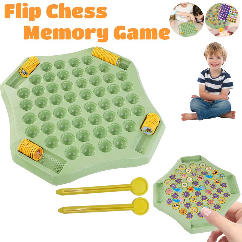 Board Game Flip 7 - Flip Chess Kinderen Geheugentraining Schaakspel Familie