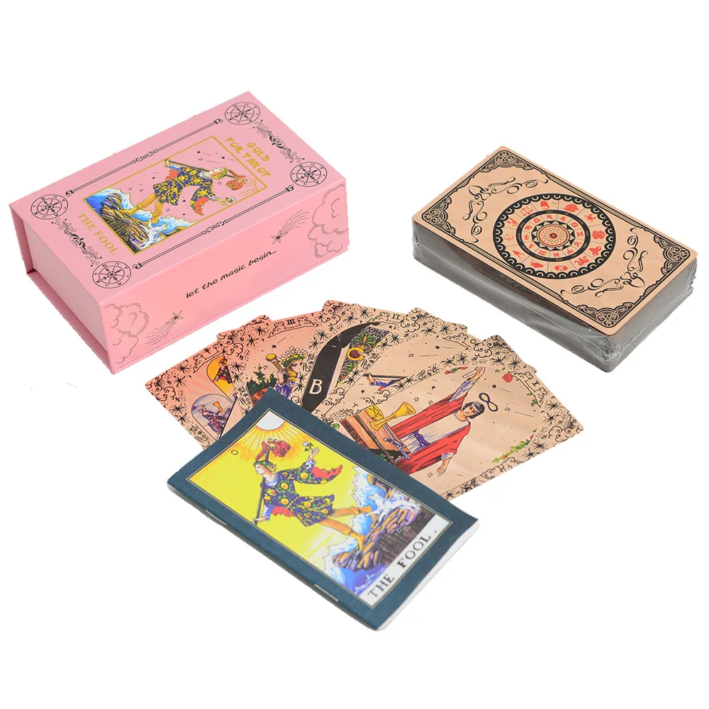 Board Game Yearbook - 78PCs Classic Rose Gold Wacht Tarot