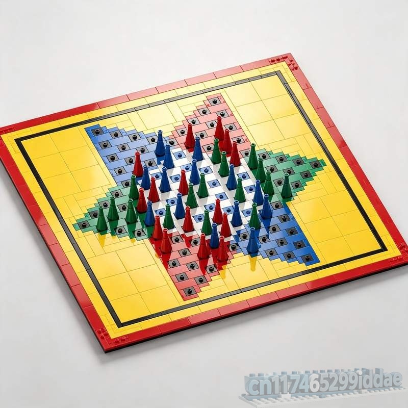Board Game Halma - 781PCS Halma Bordspel MOC Model Bouwstenen