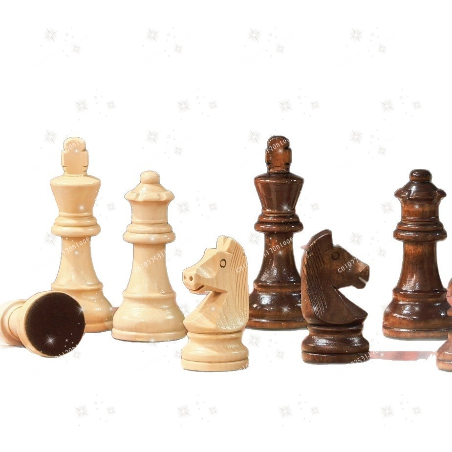 Chess Set Wooden - 3,75 inch standaard competitie grote houten