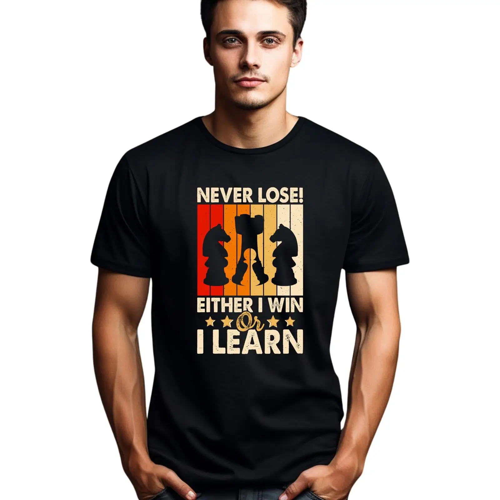 Board Game Or Boardgame - Schaakspeler Motiverende Citaat T-shirt Verlies nooit