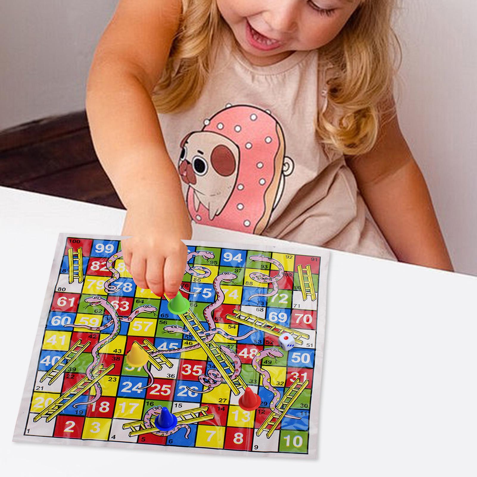 Board Game Design - Mini-slangen en ladders bordspelset draagbaar opvouwbaar