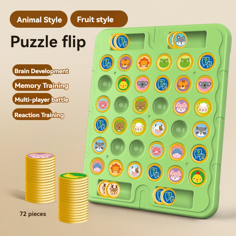 Board Game Flip 7 - Nieuwe Animal Flip Chess Bordspellen Klassiek