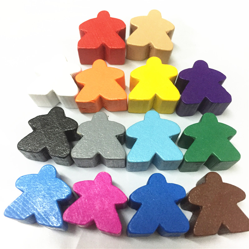 Board Game Catan - 14Pcs Houten Humanoid Meeples Pion Schaakstukken