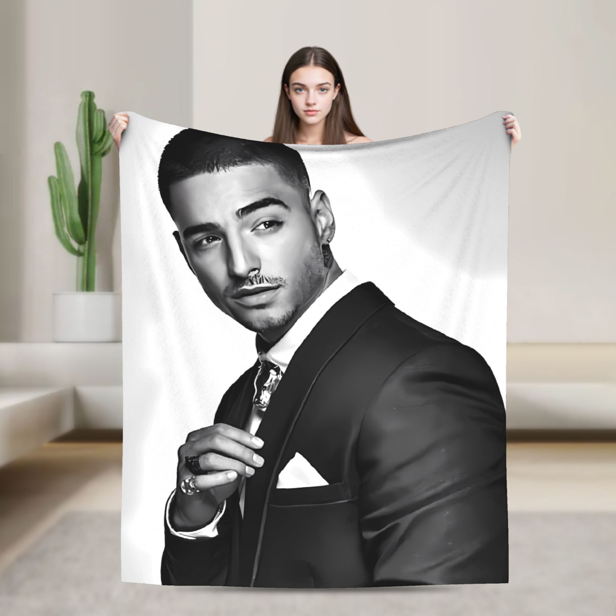 Board Game Halma - Zachte deken Camping Maluma Rapper Gedrukt