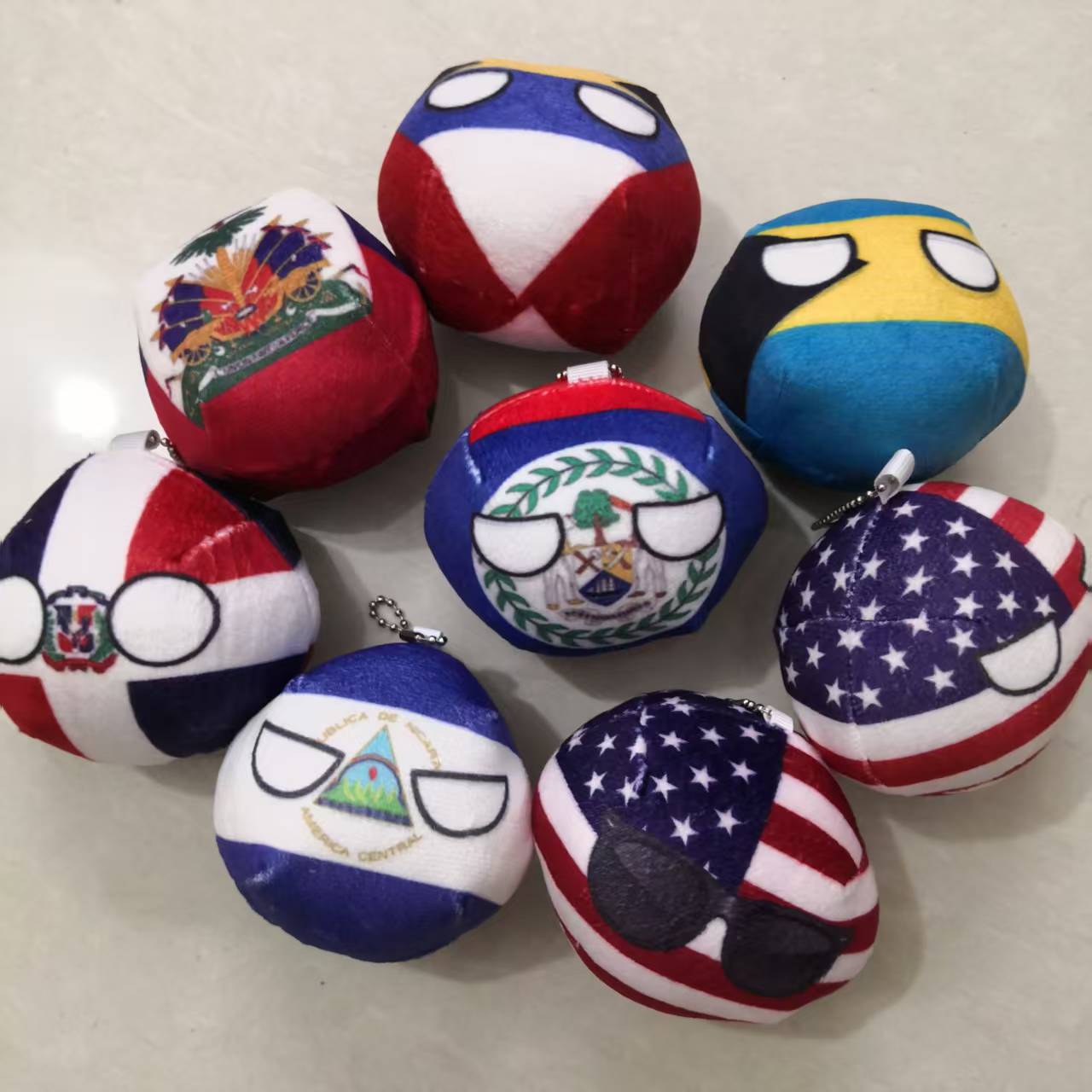 Board Game Jamaica - Countryballs pluche sleutelhanger pop VS Canada