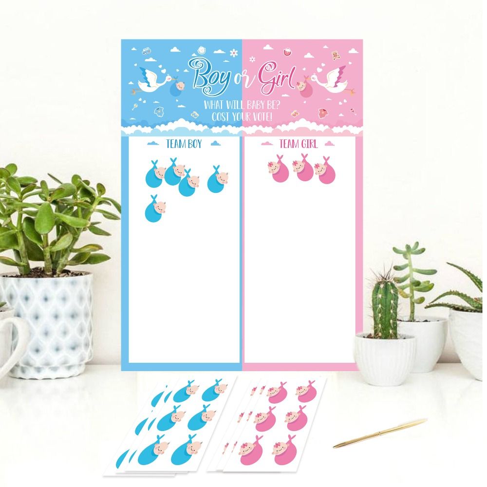 Met stickers Geslacht onthuld  - Board Game Or Boardgame recensie en prijs