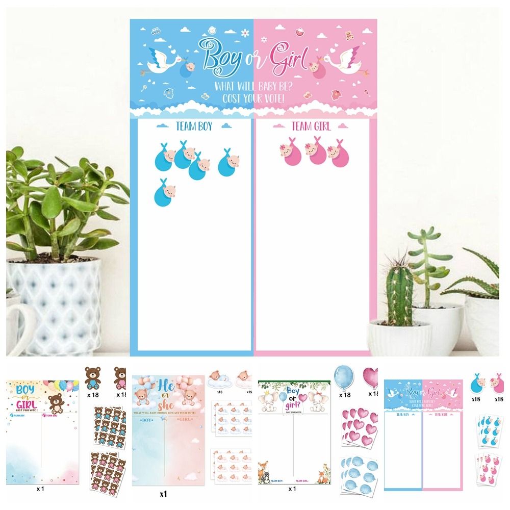 Met stickers Geslacht onthuld  - Board Game Or Boardgame recensie en prijs