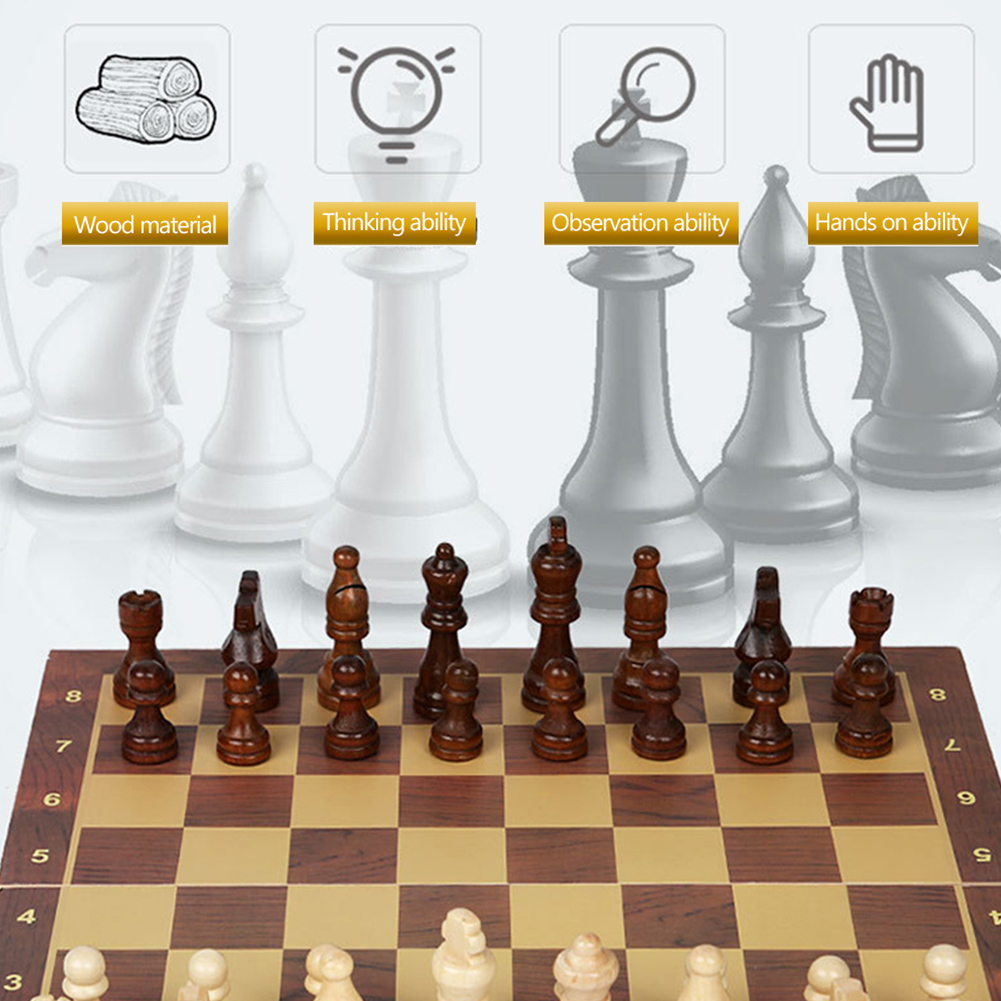 Groot schaakbord voor het ontw - Chess Set Wooden recensie en prijs