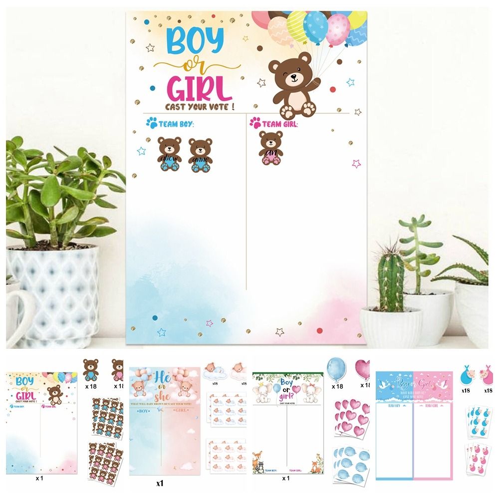 Met stickers Geslacht onthuld  - Board Game Or Boardgame recensie en prijs