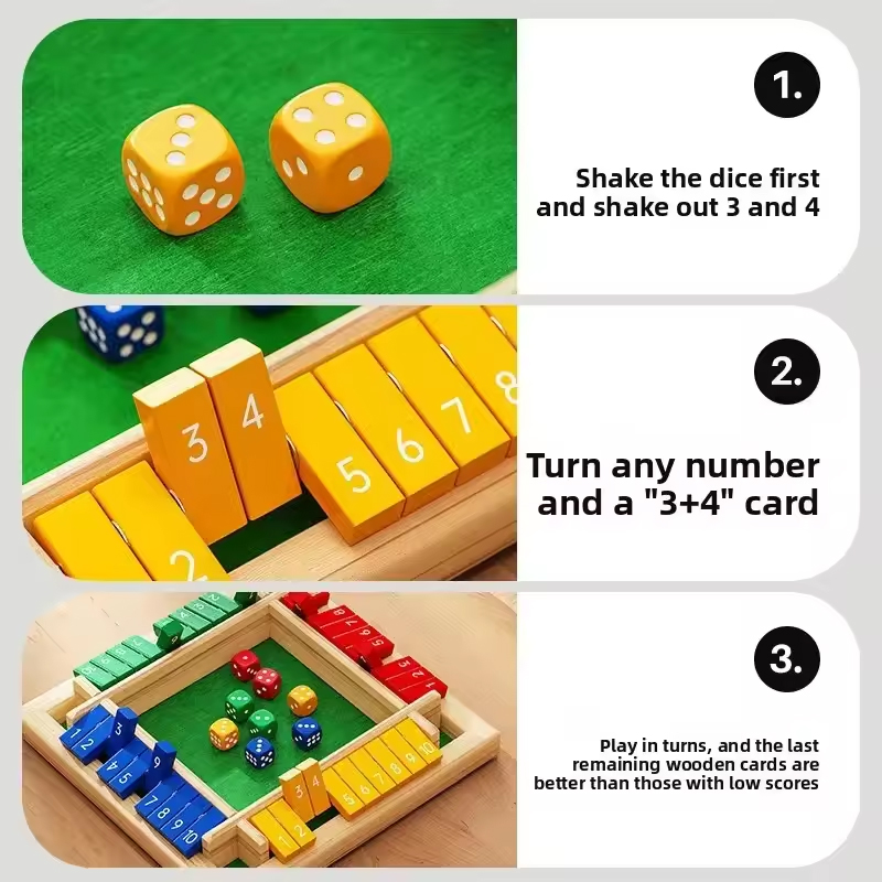 Box Game Houten dobbelstenen V - Board Game Flip 7 recensie en prijs