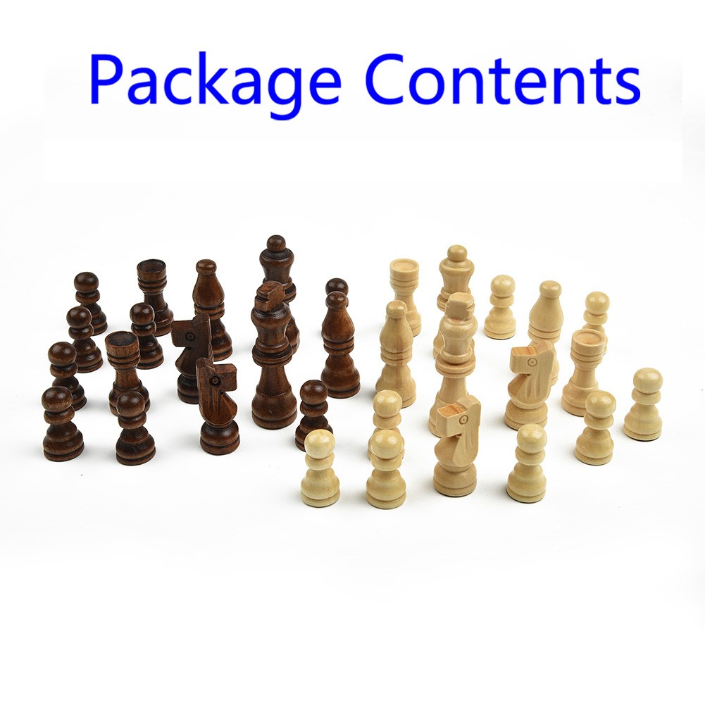 32-delige houten schaakset met - Chess Set Wooden recensie en prijs