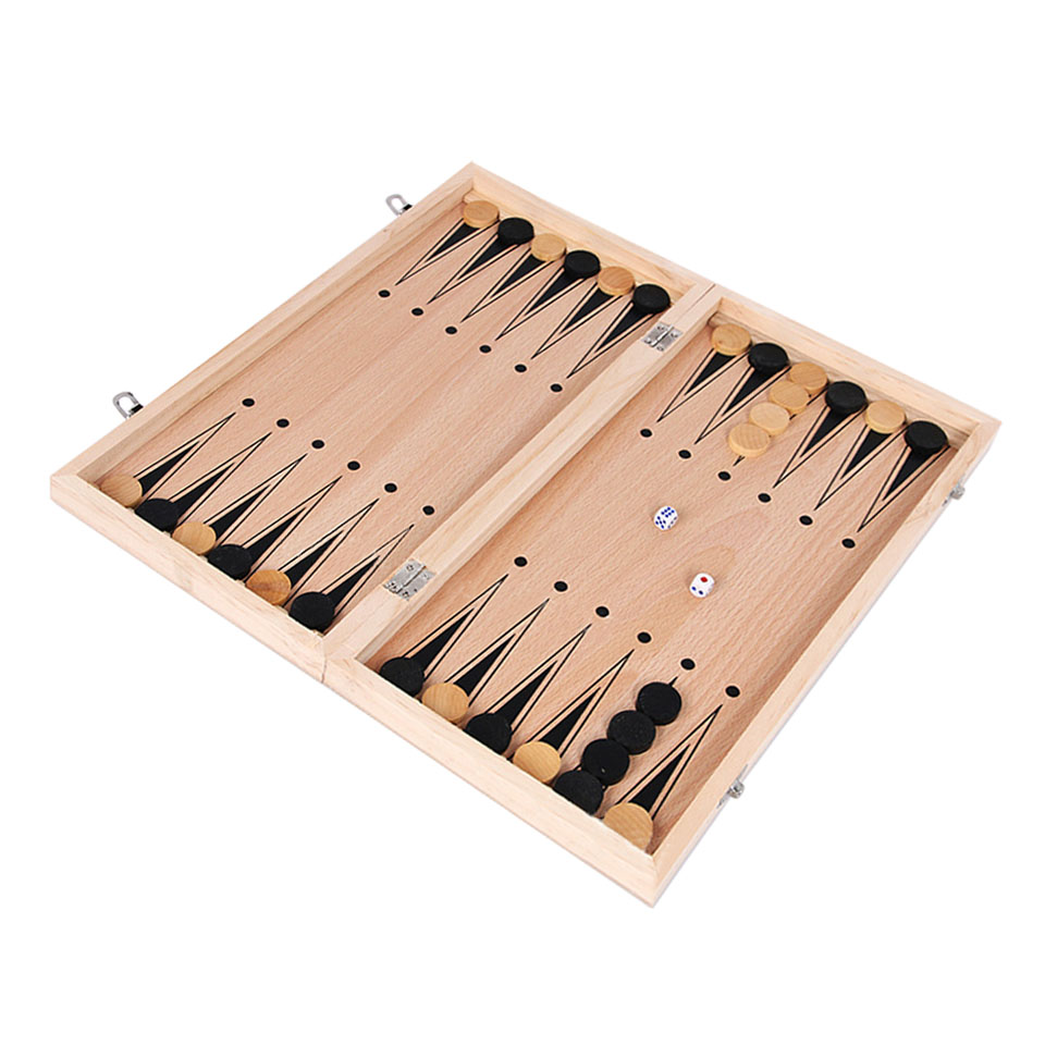 3-in-1 houten schaak-, backgam - Board Game Yearbook recensie en prijs